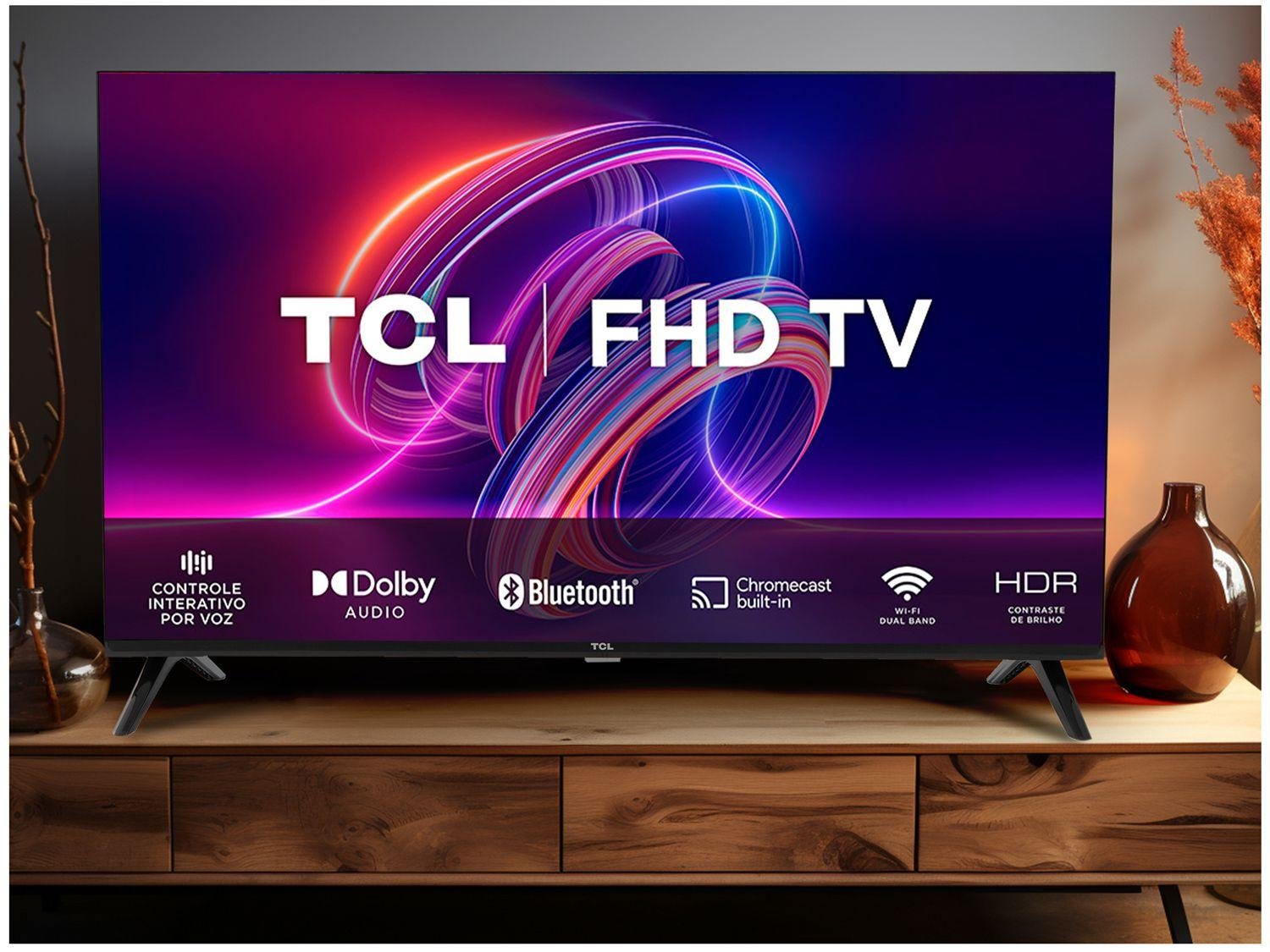 Smart TV 32” Full HD LED TCL 32S5400A Android - Wi-Fi Bluetooth Google Assistente 2 HDMI 1 USB