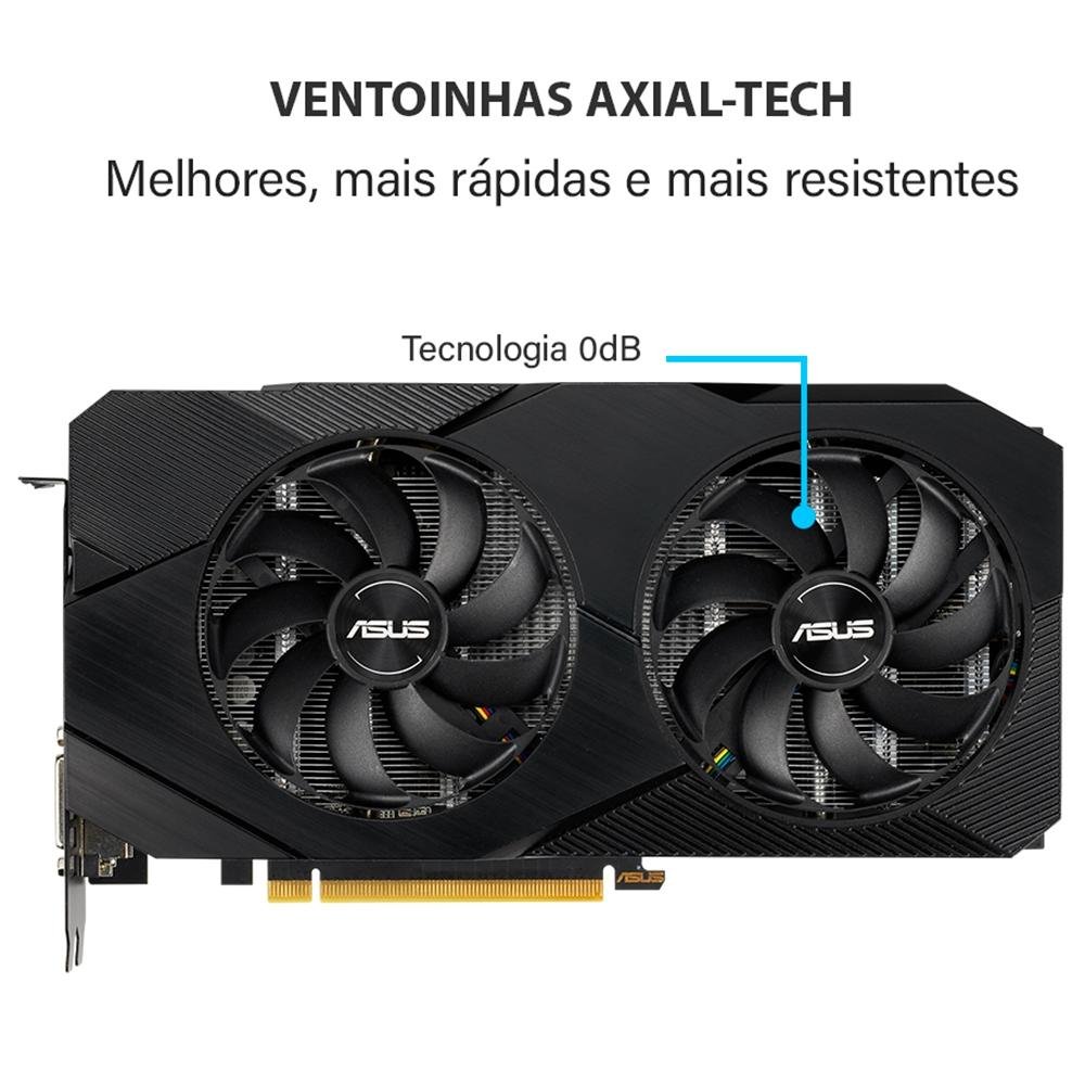 Placa de Vídeo Asus Dual NVIDIA GeForce RTX 2070 EVO V2 OC Edition, 8GB, GDDR6